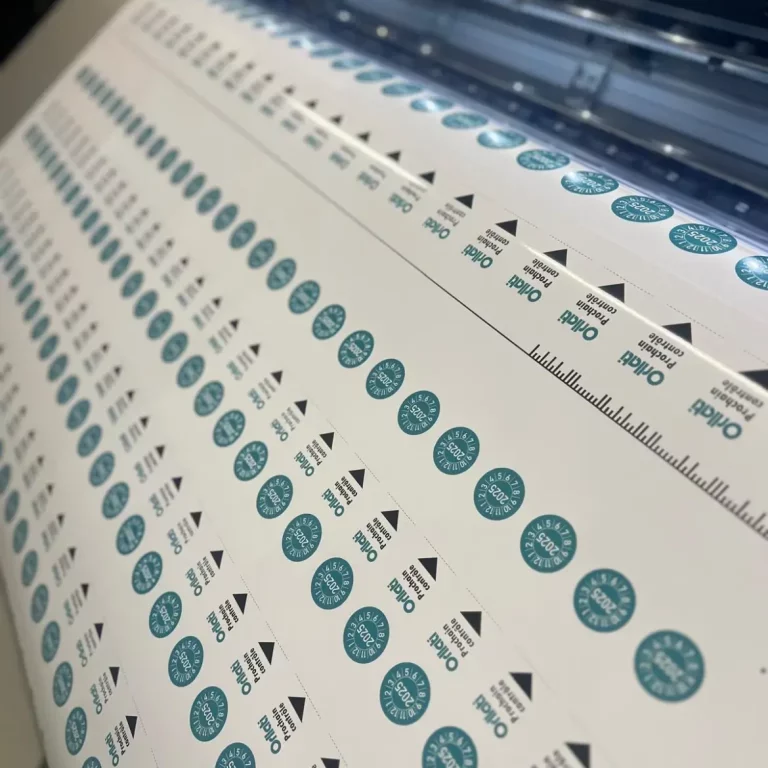 a close up of a label